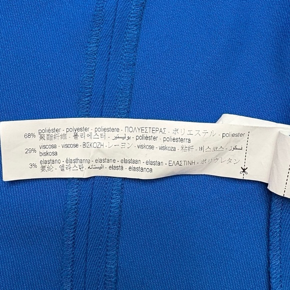 ZARA, Zara Mid-Blue Viscose Blend Asymmetric Top, Small - Picture 7 of 10